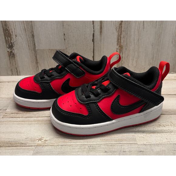 Red and Black Nike Tennis Shoes sz 7 Child NWOT - Picture 1 of 5